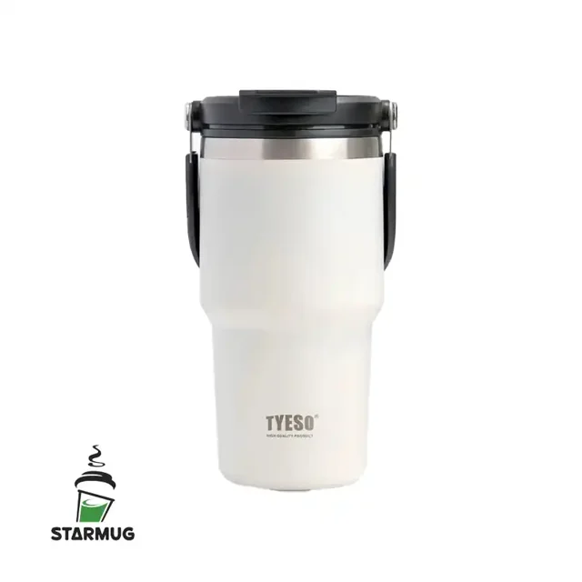 تراول ماگ 600 میل تایسو دو حالته دسته دار سفید